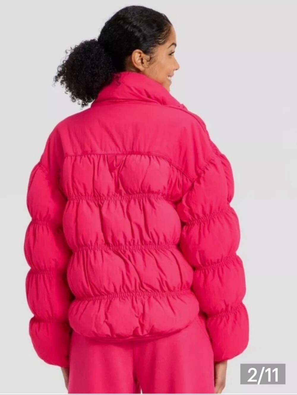 NWT!! Pink Quilted Puffer Jacket. Size M. MAKE OFFER!! - Picture 2 of 2